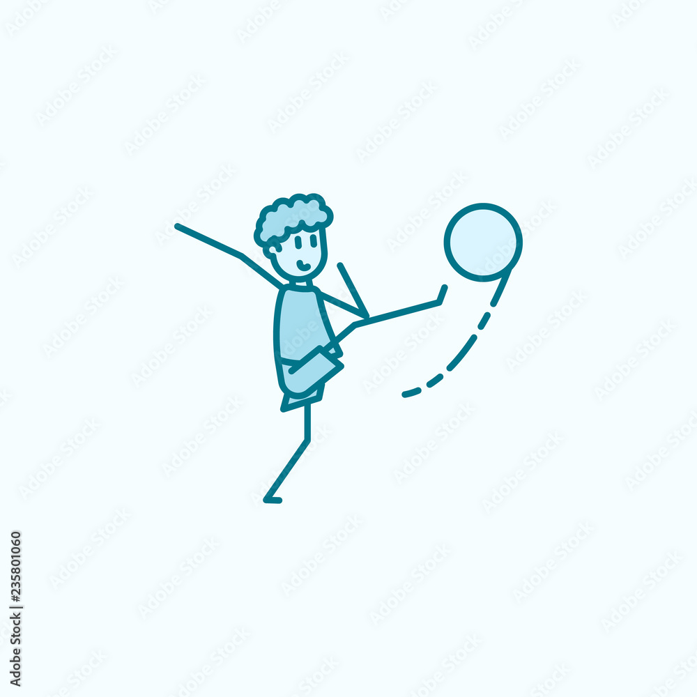 the kicker strikes ball field outline icon. Element of soccer player icon. Thin line icon for website design and development, app development. Premium icon the kicker strikes ball field outline icon. Element of soccer player icon. Thin line icon for website design and development, app development. Premium icon