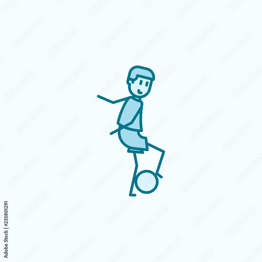 soccer player with ball field outline icon. Element of soccer player icon. Thin line icon for website design and development, app development. Premium icon soccer player with ball field outline icon. Element of soccer player icon. Thin line icon for website design and development, app development. Premium icon