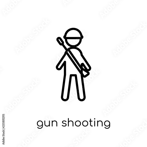 gun shooting icon from Army collection.