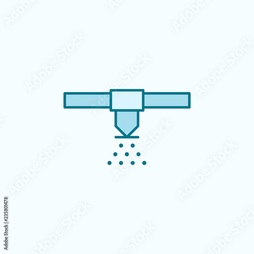 fire sprinkler field outline icon. Element of drip watering icon. Thin line icon for website design and development, app development. Premium icon