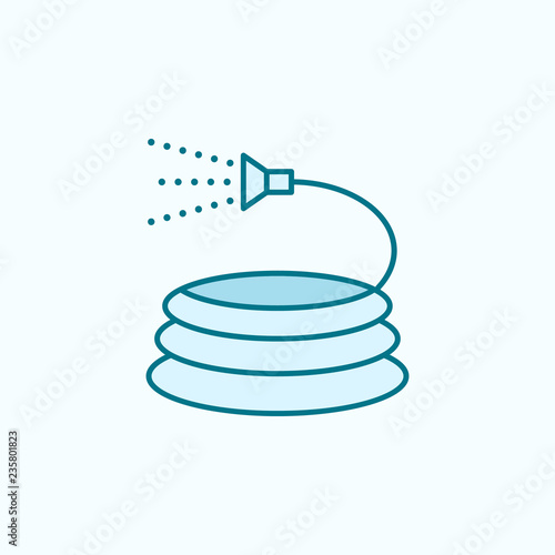garden hose field outline icon. Element of drip watering icon. Thin line icon for website design and development, app development. Premium icon