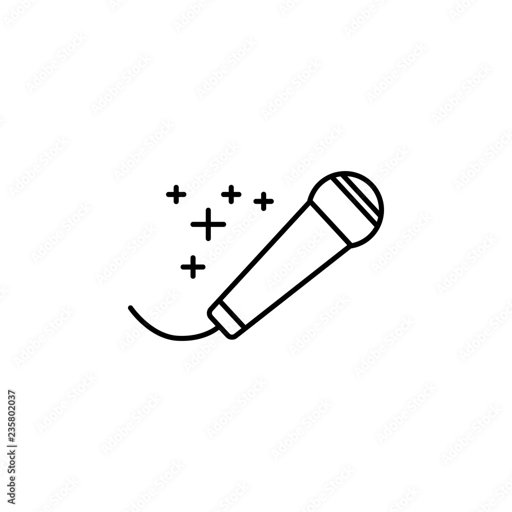 microphone icon. Element of new year oarty outline icon. Thin line icon for website design and development, app development. Premium icon microphone icon. Element of new year oarty outline icon. Thin line icon for website design and development, app development. Premium icon