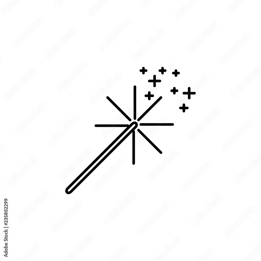 sparklers icon. Element of new year oarty outline icon. Thin line icon for website design and development, app development. Premium icon