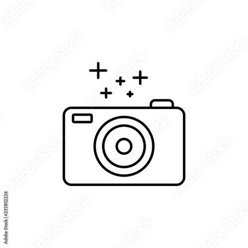 camera icon. Element of new year oarty outline icon. Thin line icon for website design and development, app development. Premium icon