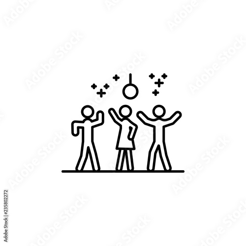 Dance floor icon. Element of new year oarty outline icon. Thin line icon for website design and development, app development. Premium icon