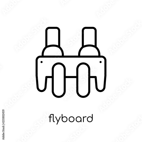 Flyboard icon. Trendy modern flat linear vector Flyboard icon on white background from thin line Artificial Intelligence, Future Technology collection