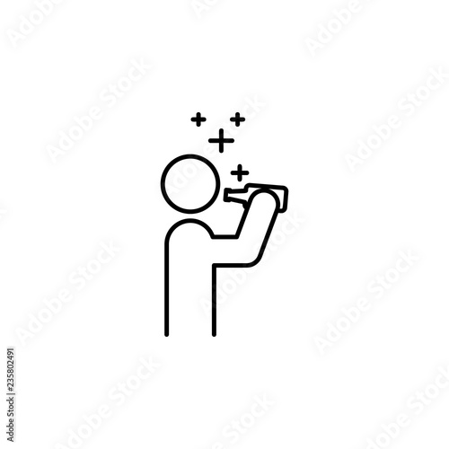to be drunk icon. Element of new year oarty outline icon. Thin line icon for website design and development, app development. Premium icon