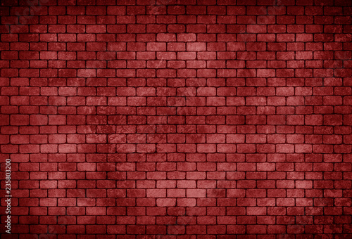 Background of old vintage red brick wall © releon8211