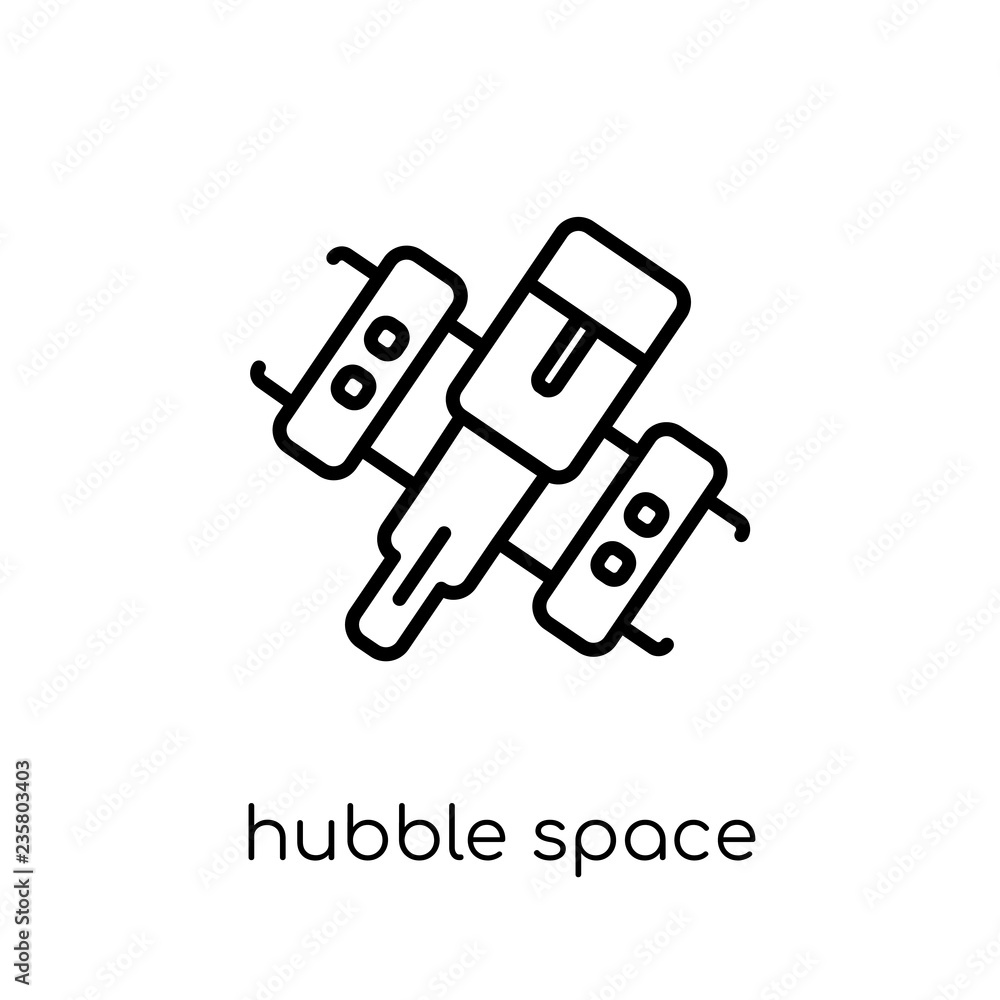 Hubble space telescope icon from Astronomy collection.