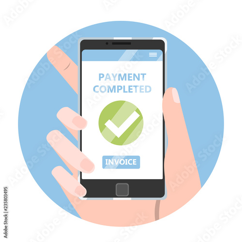 Mobile payment. Idea of a digital transaction