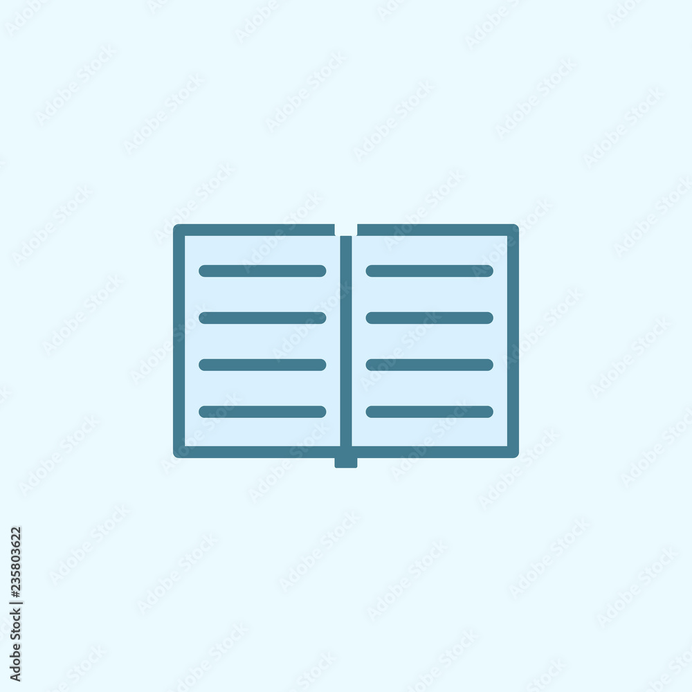 open notebook field outline icon. Element of 2 color simple icon. Thin line icon for website design and development, app development. Premium icon open notebook field outline icon. Element of 2 color simple icon. Thin line icon for website design and development, app development. Premium icon