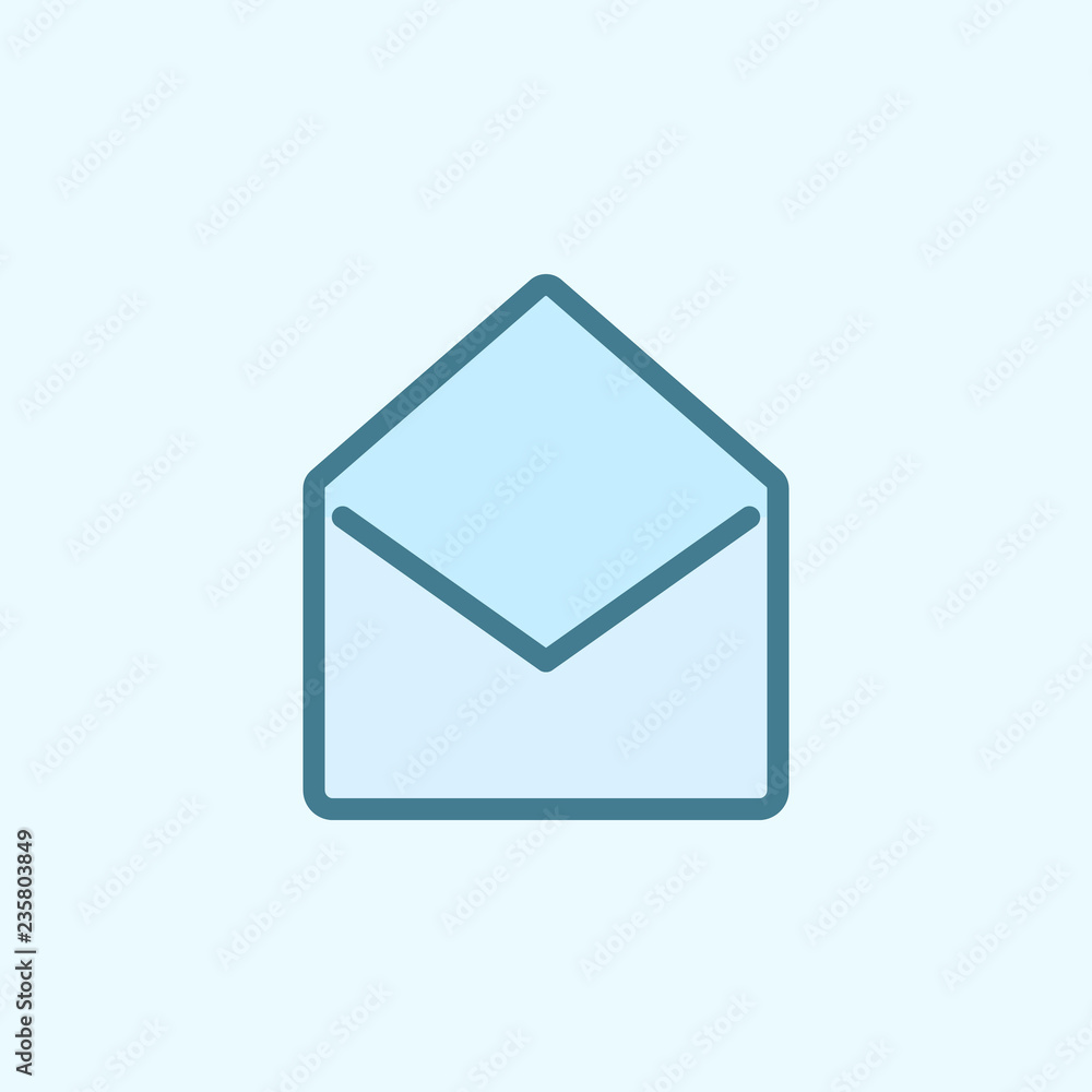 open envelope field outline icon. Element of 2 color simple icon. Thin line icon for website design and development, app development. Premium icon open envelope field outline icon. Element of 2 color simple icon. Thin line icon for website design and development, app development. Premium icon