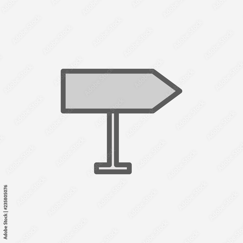 direction sign field outline icon. Element of 2 color simple icon. Thin line icon for website design and development, app development. Premium icon direction sign field outline icon. Element of 2 color simple icon. Thin line icon for website design and development, app development. Premium icon