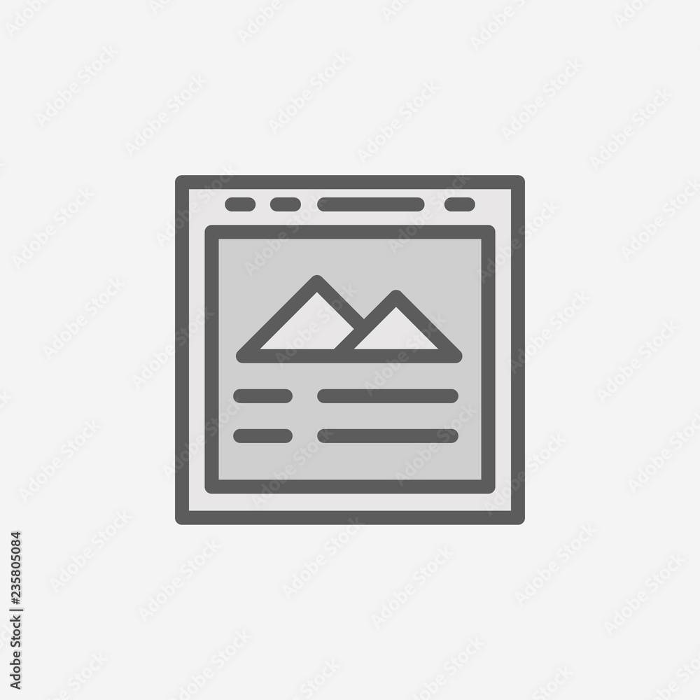 picture field outline icon. Element of 2 color simple icon. Thin line icon for website design and development, app development. Premium icon picture field outline icon. Element of 2 color simple icon. Thin line icon for website design and development, app development. Premium icon