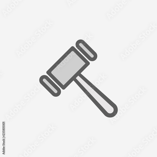 a hammer field outline icon. Element of 2 color simple icon. Thin line icon for website design and development, app development. Premium icon