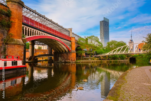 Stampa su tela Castlefield, inner city conservation area in Manchester, UK
