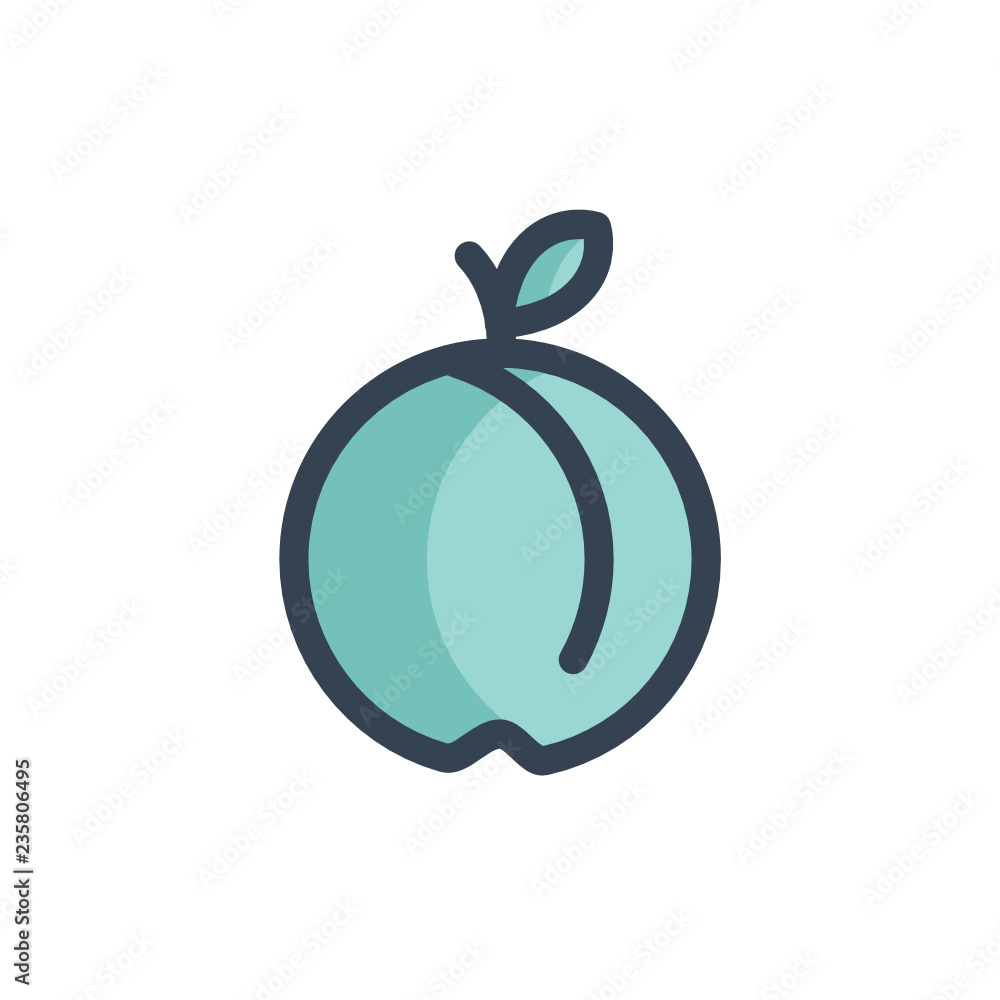 plum icon vector with fill outline style. fruit icon plum icon vector with fill outline style. fruit icon