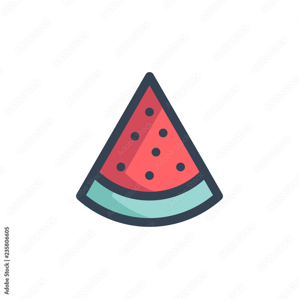 watermelon icon vector with fill outline style. fruit icon watermelon icon vector with fill outline style. fruit icon