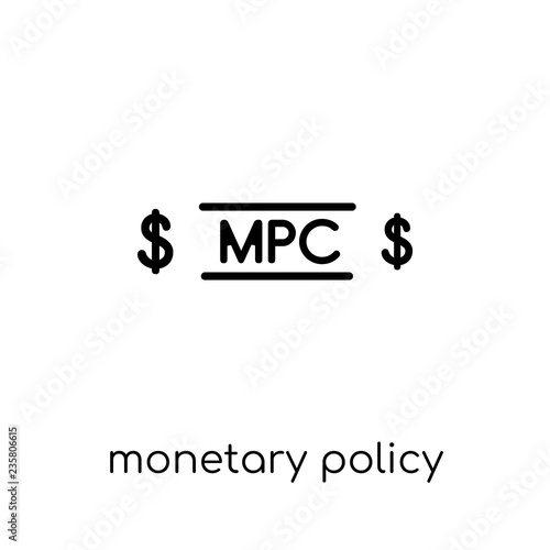 Monetary policy committee icon. Trendy modern flat linear vector Monetary policy committee icon on white background from thin line Business collection