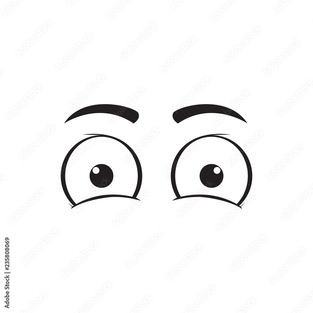Isolated surprised eyes cartoon. Vector illustration design
