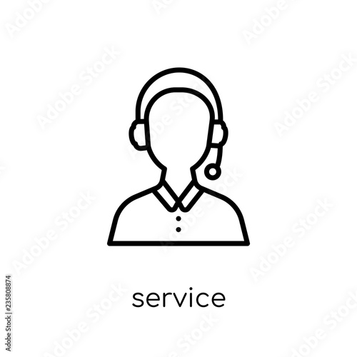 Service icon. Trendy modern flat linear vector Service icon on white background from thin line Business and analytics collection