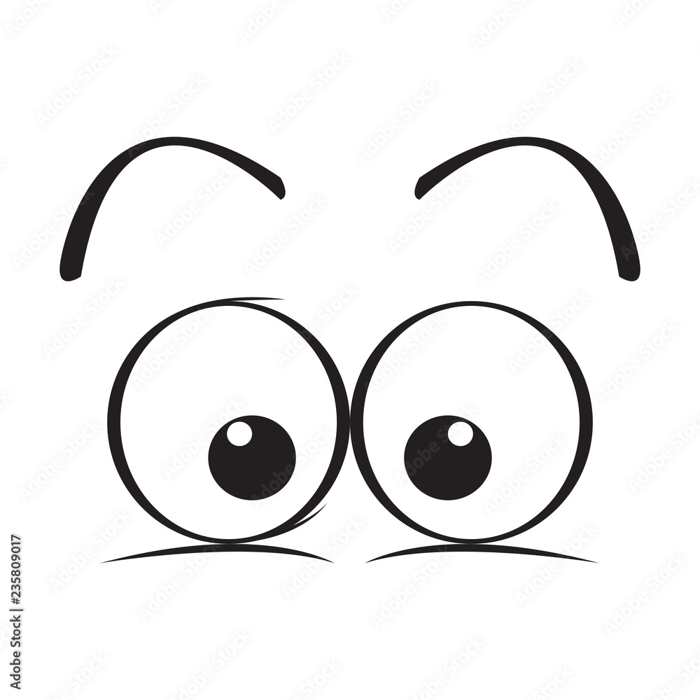 Fototapeta premium Isolated surprised eyes cartoon. Vector illustration design