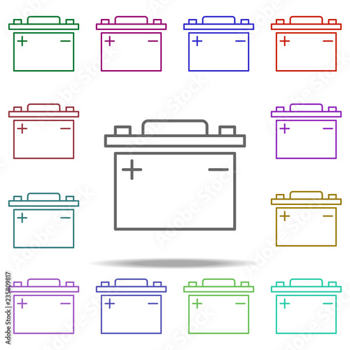 auto battery icon. Elements of auto workshop in multi color style icons. Simple icon for websites, web design, mobile app, info graphics