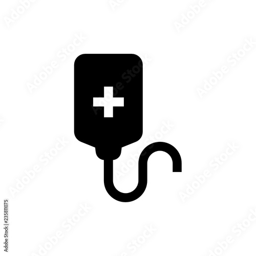 infuse icon vector glyph style. medicine icon