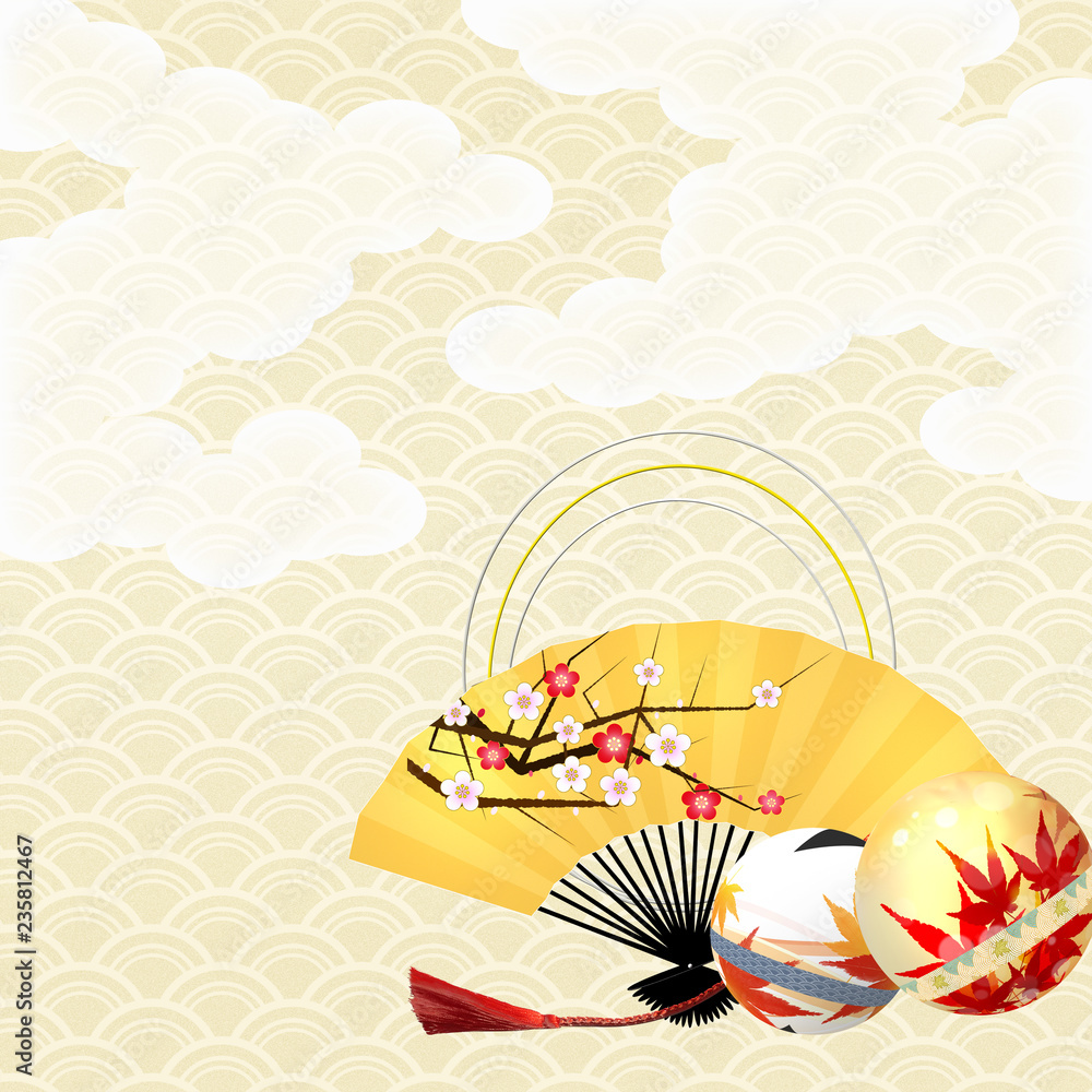 新年 正月 初春 新春 年賀状 和柄 和風 Stock Illustration Adobe Stock