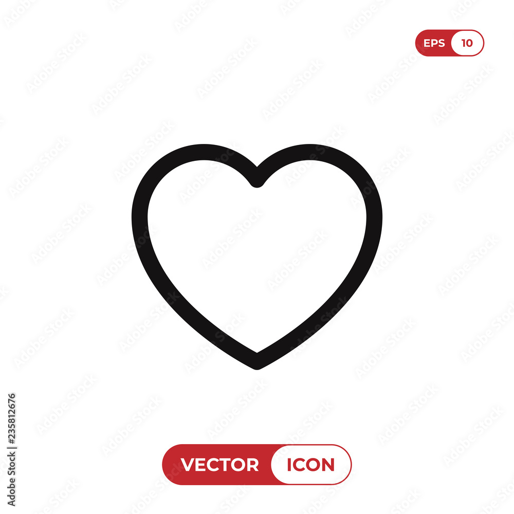 Heart icon. Love,like symbol. Flat vector sign isolated on white background. Simple vector illustration for graphic and web design. Heart icon. Love,like symbol. Flat vector sign isolated on white background. Simple vector illustration for graphic and web design.