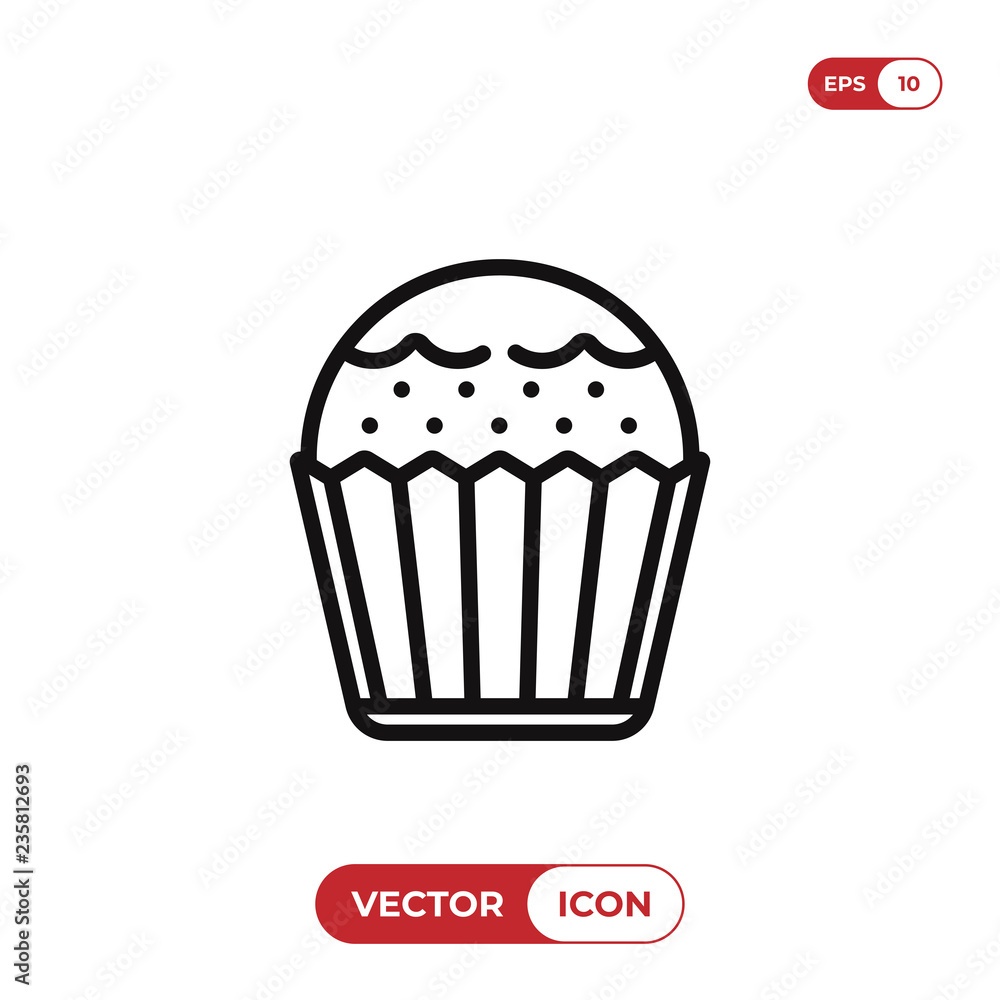 Cupcake vector icon Cupcake vector icon