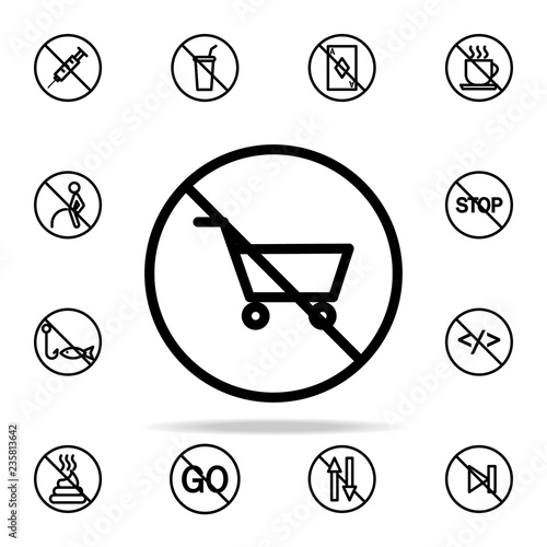 prohibition of purchase icon. Ban icons universal set for web and mobile