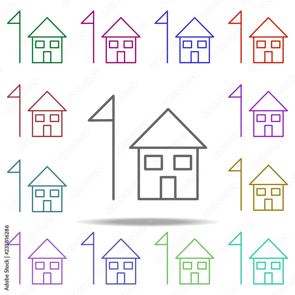 house icon. Elements of education in multi color style icons. Simple icon for websites, web design, mobile app, info graphics house icon. Elements of education in multi color style icons. Simple icon for websites, web design, mobile app, info graphics
