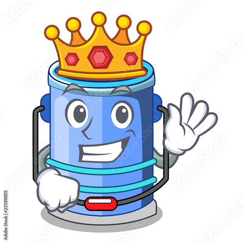 King bucket cylinder water in shape character