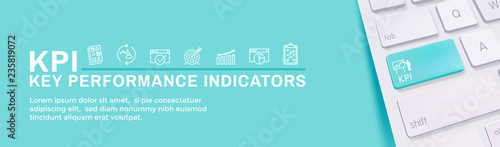 KPI - Key Performance Indicators Web Header Banner and Icon set