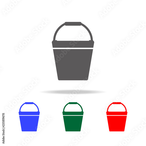 fire-bucket icon. Elements of fireman in multi colored icons. Premium quality graphic design icon. Simple icon for websites, web design, mobile app, info graphics