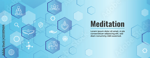 Zen Meditation Mandala Design Symbol Concept with Swirly Yoga Embellishments Web  Header Banner