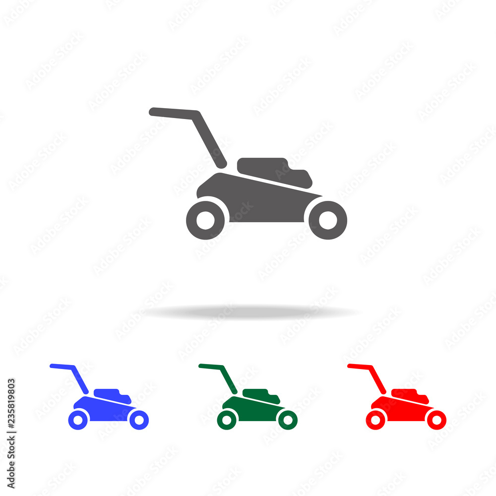 lawn mower icon. Elements of garden in multi colored icons. Premium quality graphic design icon. Simple icon for websites, web design, mobile app, info graphics