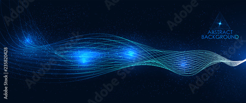 Speaking sound wave illustration. Data futuristic flow energy. Vector illustration wave. Abstract background