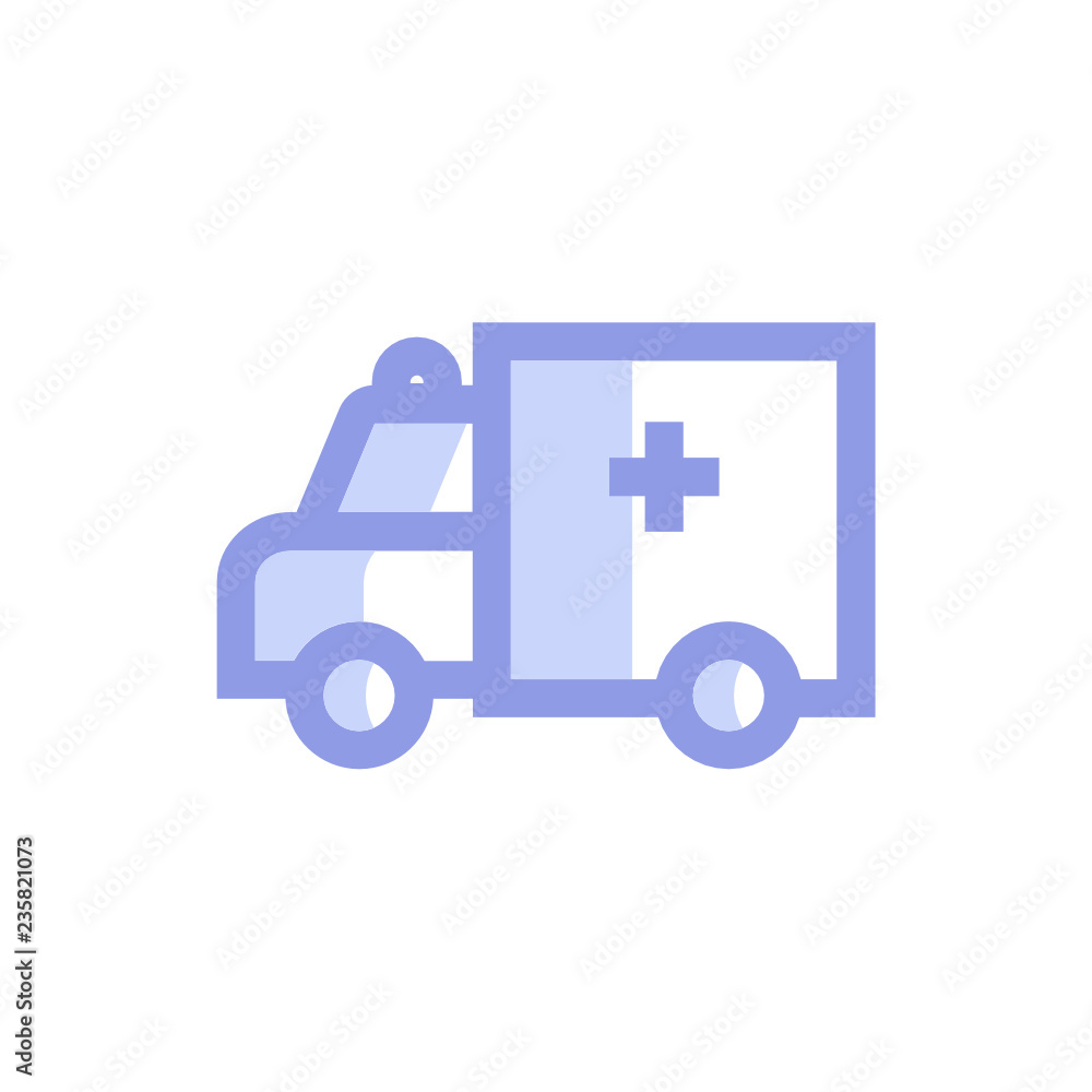 ambulance icon vector modern style. medical icon