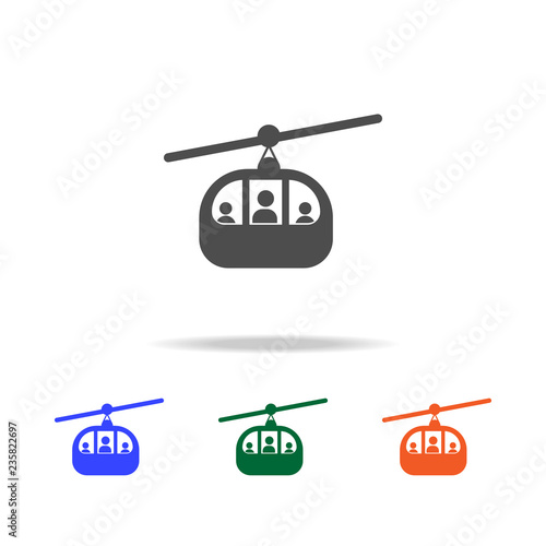 Ski cable lift icon for ski and winter sports icon. Elements of Christmas holidays in multi colored icons. Premium quality graphic design icon. Simple icon for websites, web design