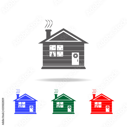 Detailed winter house on snowy icon. Elements of Christmas holidays in multi colored icons. Premium quality graphic design icon. Simple icon for websites, web design, mobile app © gunayaliyeva