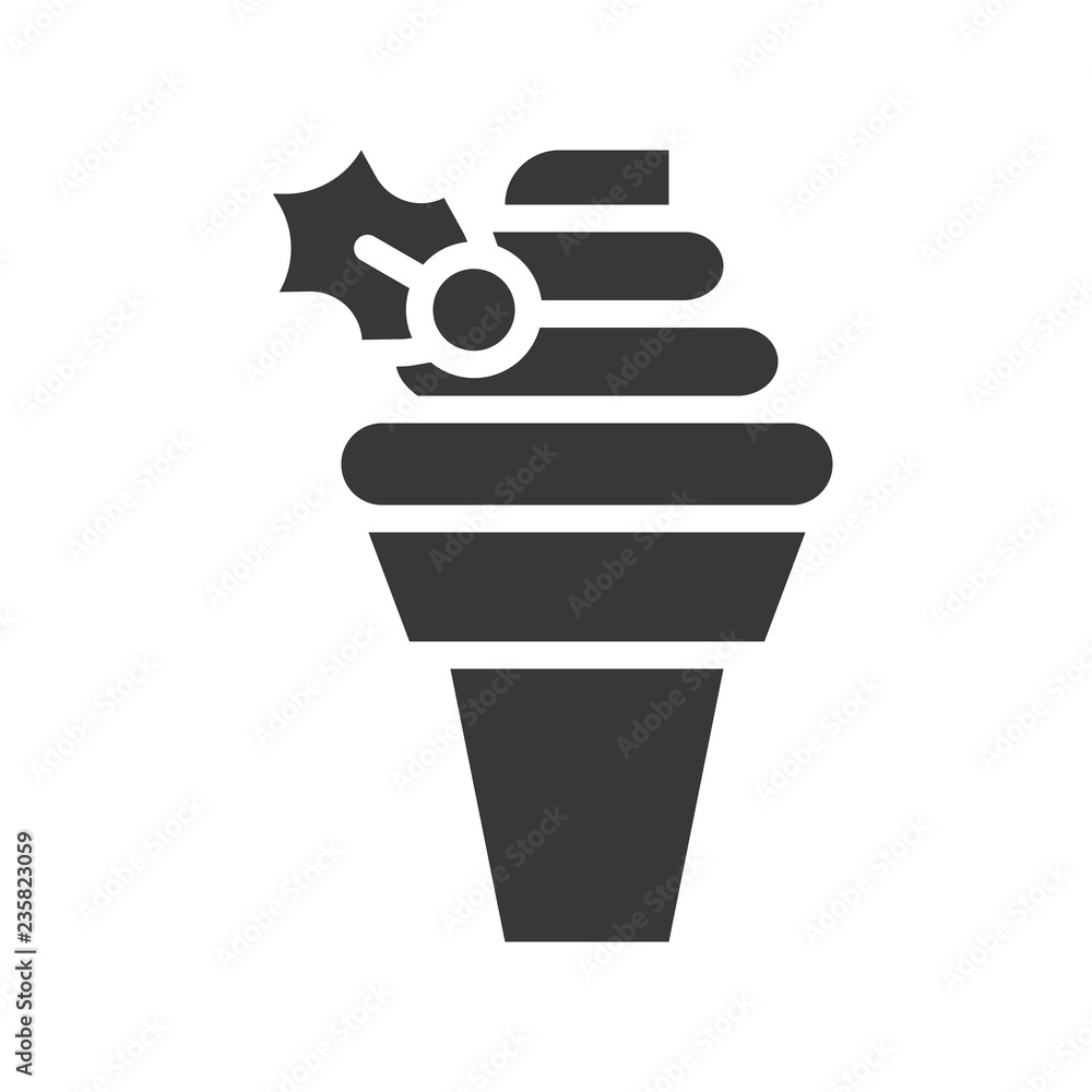 soft serve ice cream cone decorated with holly for christmas food soft serve ice cream cone decorated with holly for christmas food