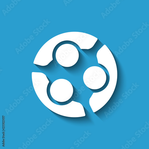 Teamwork People Meeting. Vector Logo Design