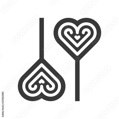 candy sweets lollipop in xmas theme icon