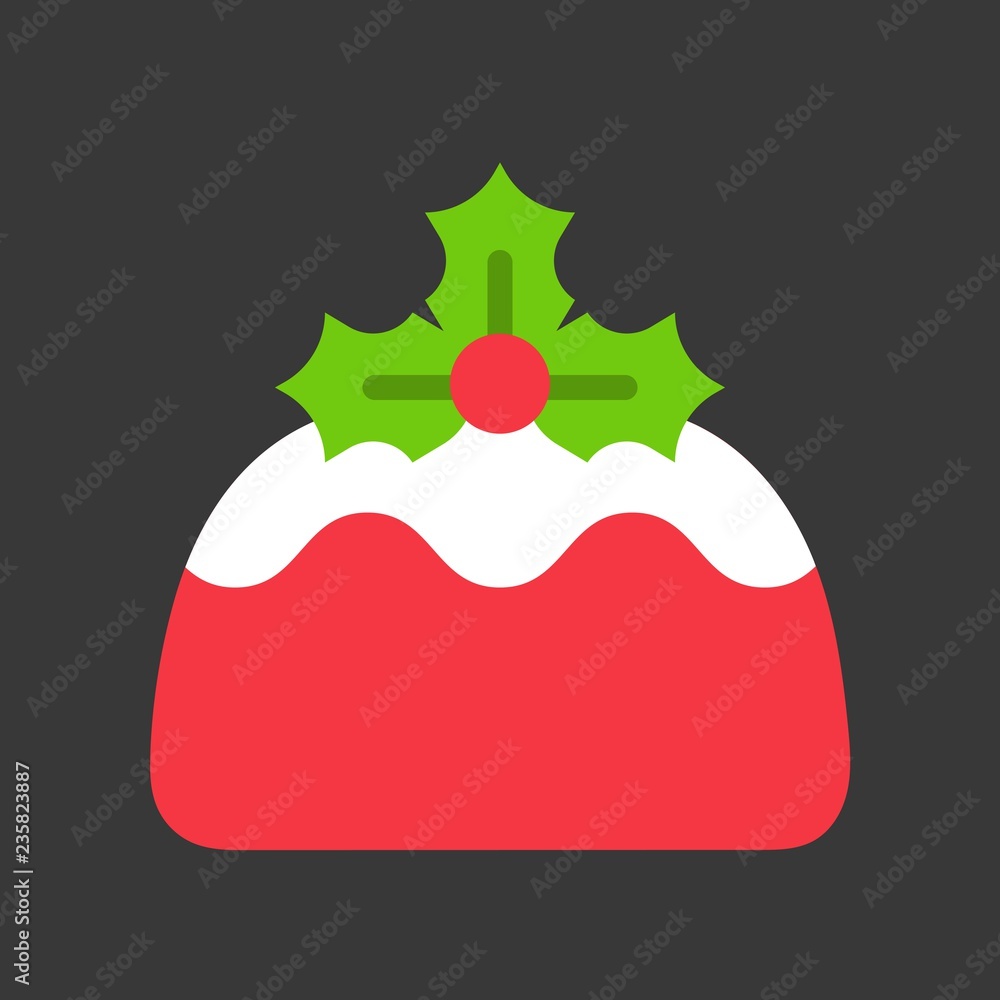 pudding christmas bakery and sweets icon pudding christmas bakery and sweets icon