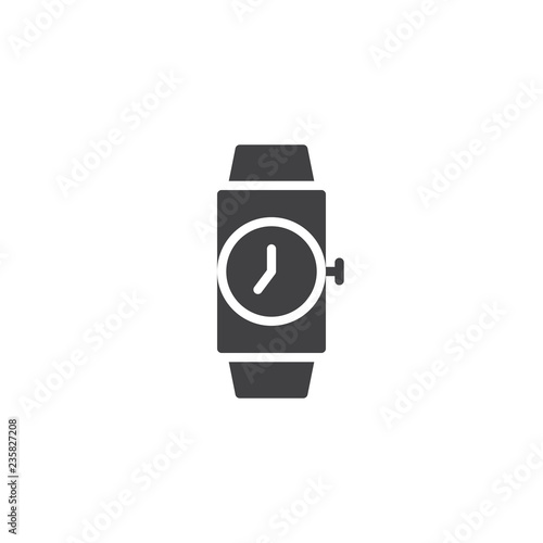 Wristwatch vector icon. filled flat sign for mobile concept and web design. Wrist watch simple solid icon. Symbol, logo illustration. Pixel perfect vector graphics