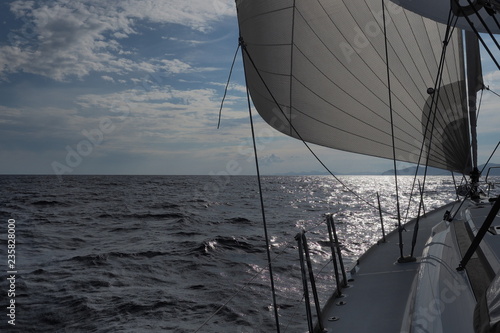 Sailing in Mediterranean