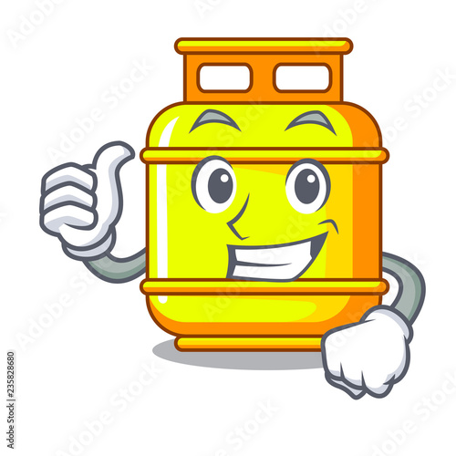 Thumbs up gas tank operating the character cooking