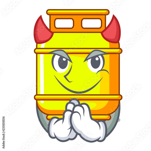 Devil creative in gas cartoon tank container